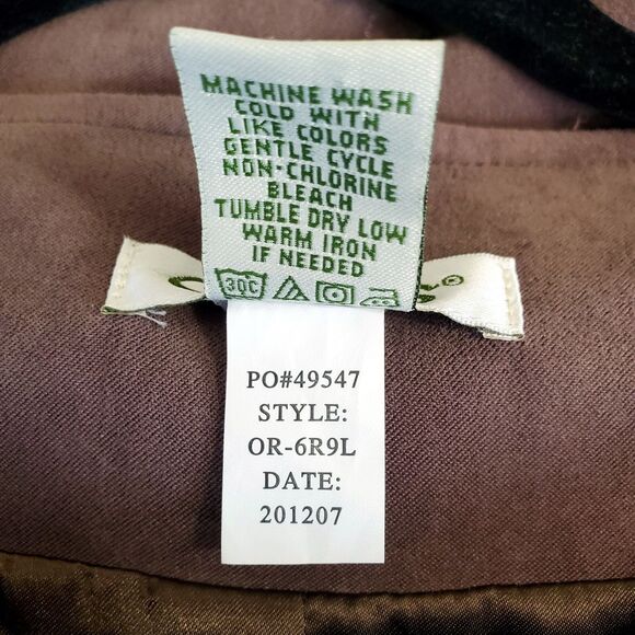 Orvis Jacket Womens Size Large Brown Lightweight Faux Suede Button Front Pockets - Picture 7 of 7